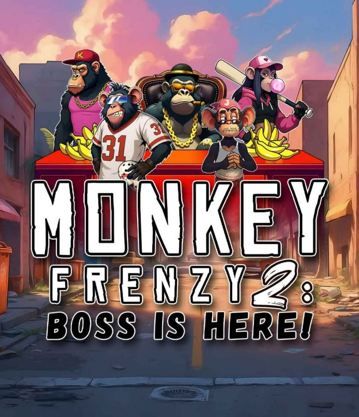 PlayFortunacom's tweet photo. Monkey Frenzy 2 Boss Is Here runs on a 5×3 reel layout with 17 fixed pay lines. It carries medium volatility, an RTP of 96.29%, and a maximum win of up to 10,000x your stake. 
✅ Play now (https://t.co/FVf1owkbta)!

#slot  #casino  #Germany https://t.co/hTJ4GOlrKL