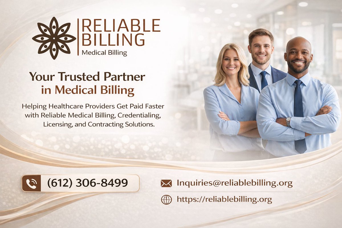 BillingRel90791's tweet image. Supporting Healthcare Through Smarter Billing.

#reliablebillingllc #MedicalBillingSolutions #credentialing #licensing #contracting #StressFreeSolutions