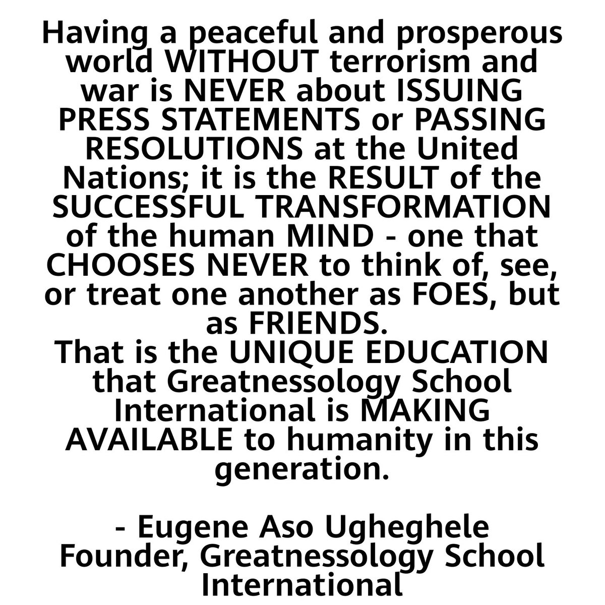 Greatnessology School International tweet media