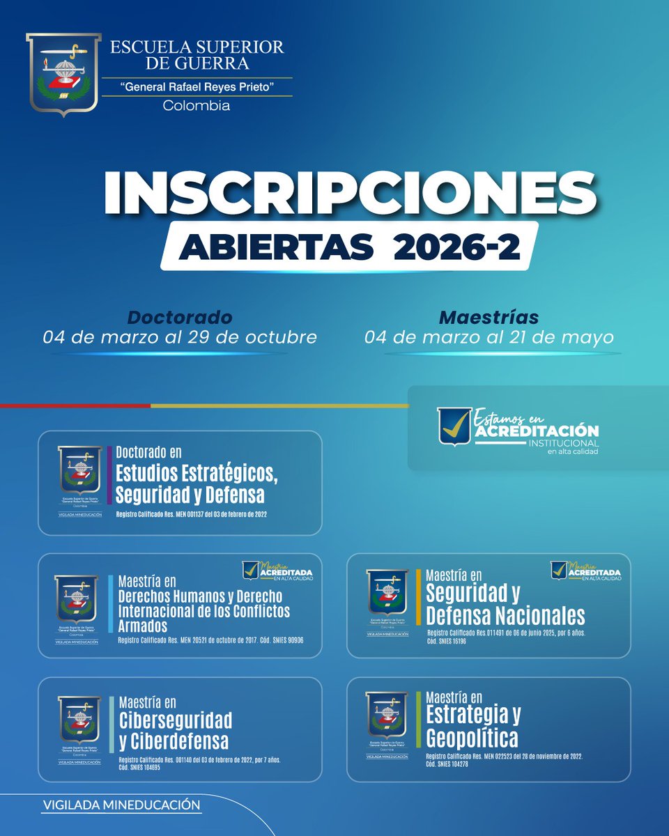 Escuela Superior de Guerra Colombia tweet media
