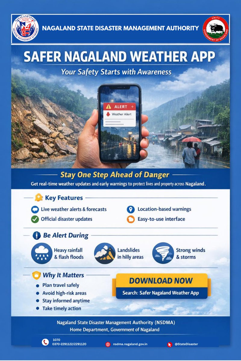 NAGALAND STATE DISASTER MANAGEMENT AUTHORITY tweet media