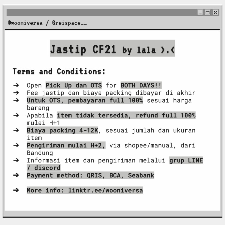 lala 📌 jastip cf22 comifuro 22 tweet media