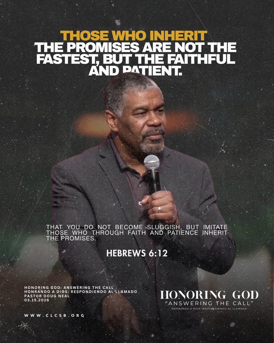 clc_sb's tweet image. The promise isn’t for the fastest, it’s for the faithful and patient.

📖 Hebrews 6:12

#Faith #GodsPromises #WalkInTheWord #CLC #CLCSB