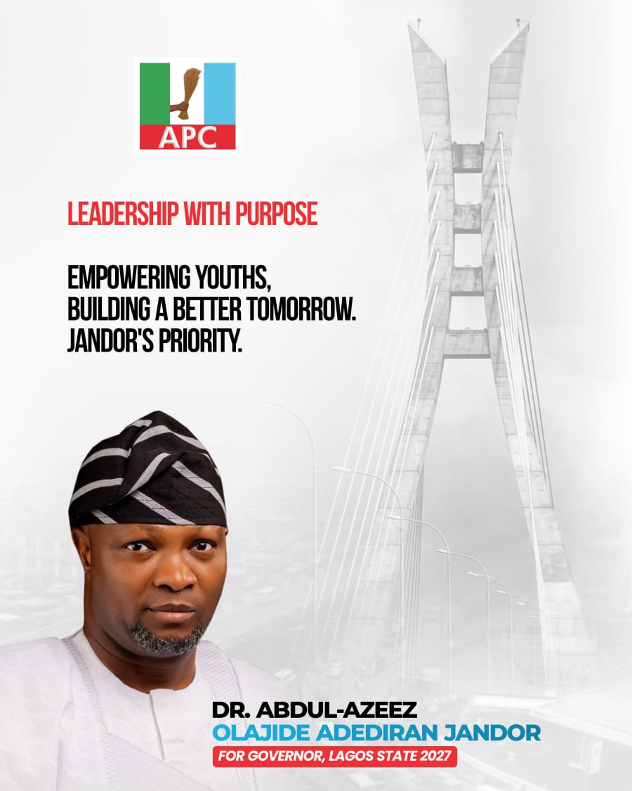 *LEADERSHIP WITH PURPOSE*  

Empowering youths, building a better tomorrow. JANDOR's priority.

#JANDORofLagos
#EmpoweringYouths #BetterTomorrow #JandorLegacy
#Lagos4Lagos#ItIsTime
#LaFunkky