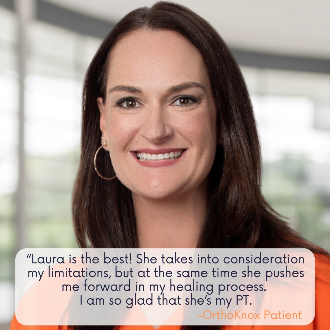 ⭐️⭐️⭐️⭐️⭐️ A five-star experience with <a href="/OrthoKnox1/">OrthoKnox</a>  physical therapist Laura McCallister, PT, DPT! We’re grateful to our patients for trusting us with their care!