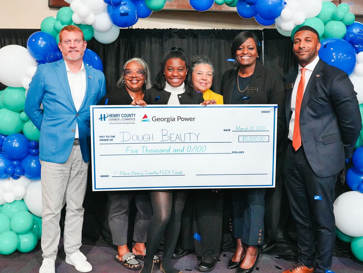 HenryCountyBOE's tweet photo. Congratulations to Henry County Chamber of Commerce FLEX Competition winner Lola Symone Stanley from Dutchtown High School! After months of mentorship and hard work, Lola is now headed to the State FLEX Competition in Tifton on April 15 to pitch her business, Dough Beauty. Good luck, Lola – we are #HenryProud of you!
#BrightFuturesBegininHCS #YouBelongInHenry