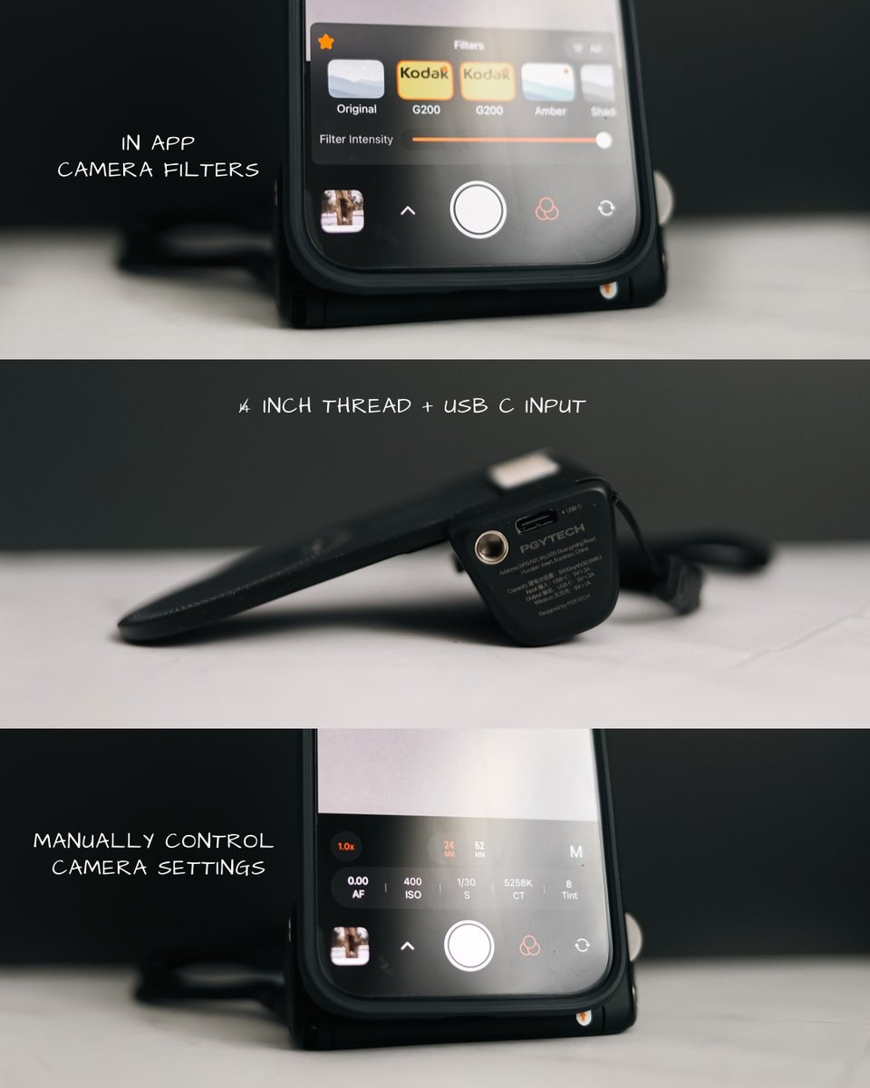 PGYTECH_global's tweet photo. 🦾 More modes than your favorite Transformer. (But cuter.)
Meet the MagCam 2 Phone Grip in Black — the shape-shifter your phone has been waiting for.
Three personalities. One sleek package. Zero drama. 🖤✨
📸: @rawvisualsblog
#PGYTECH #MakeCreationEasier #MagCam2 #PhoneGrip https://t.co/RVuV2mul20