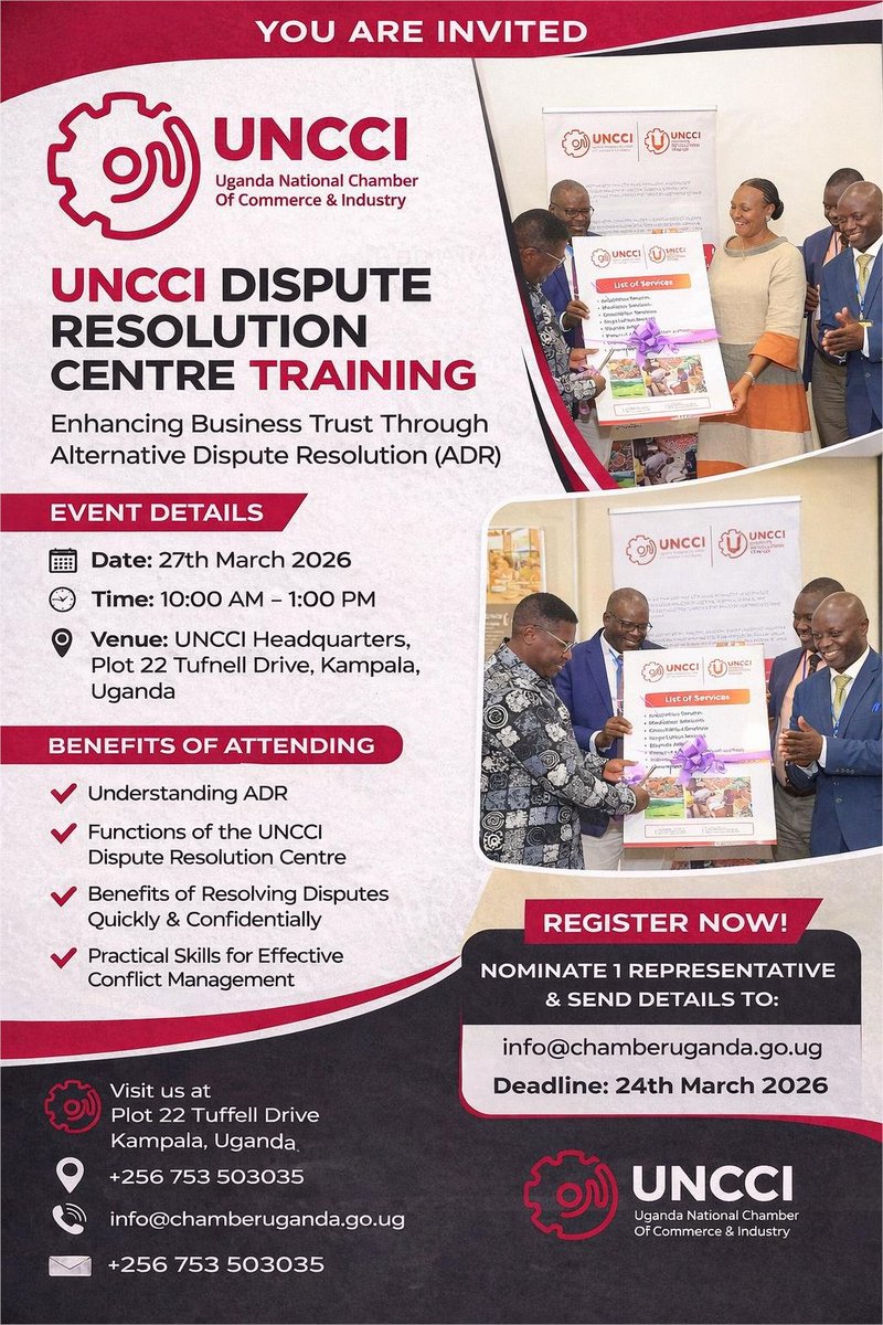 UGANDA NATIONAL CHAMBER OF COMMERCE AND INDUSTRY tweet media