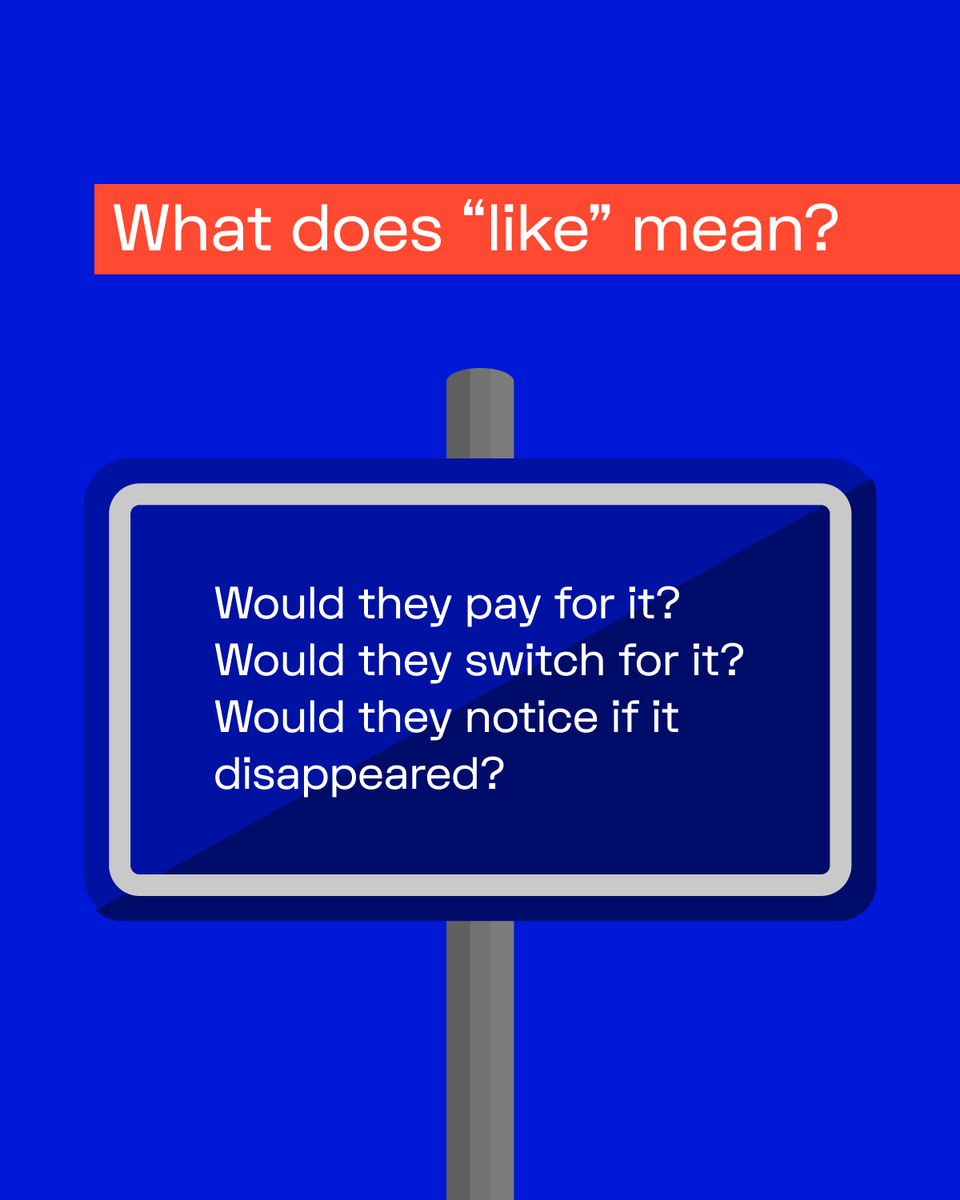 brainactiveai's tweet photo. “72% like the feature. Let’s build it.”

Not so fast.

Would they pay?
Switch?
Notice if it disappeared?

Preference is directional. Behavior is decisive.

Incomplete data isn’t the problem.
Overconfidence is.

Strong signal > loud percentage.

#ProductStrategy https://t.co/Jk28qU3NMY