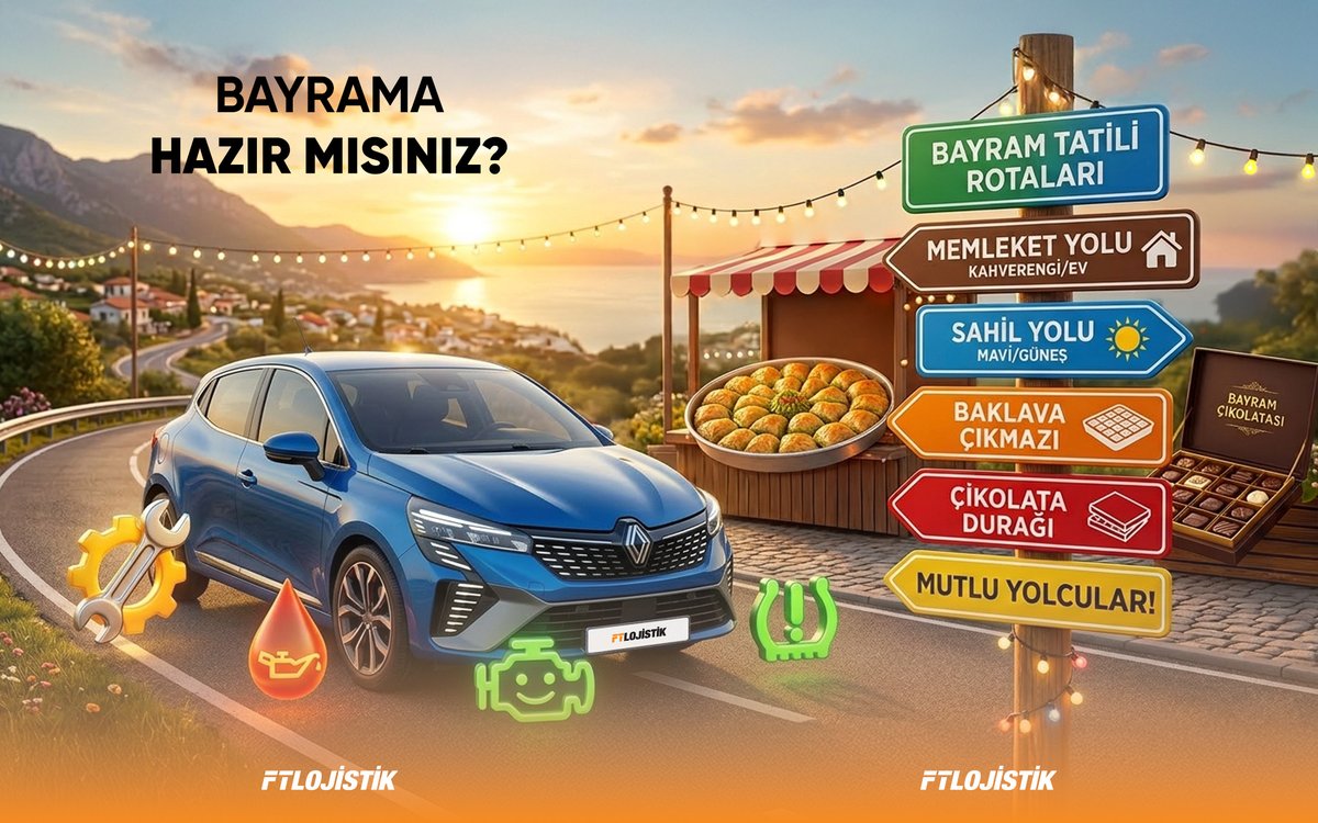 Bayrama hazır mısınız? 🚗✨
Araç bakımları tamam, yolculuğa çıkmak için tek eksik sizsiniz! 🍫🥮🎉

#FTLojistik