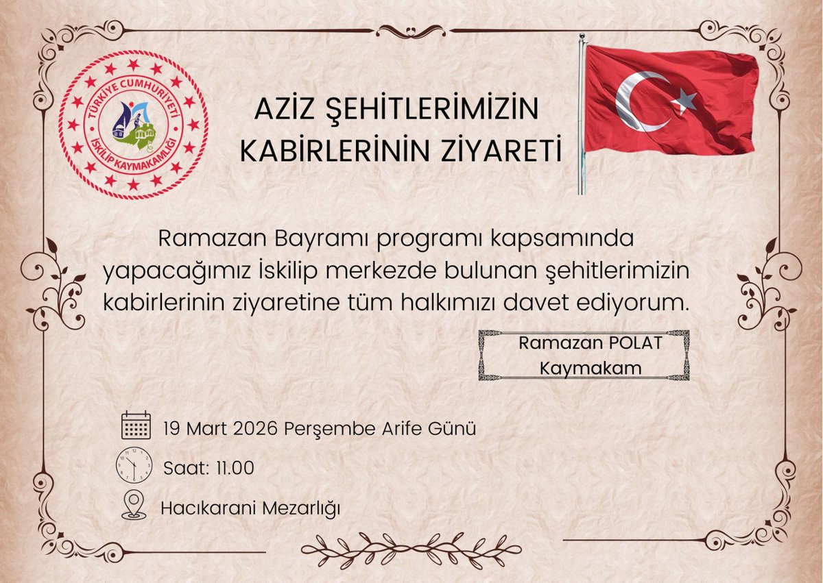 İskilip Kaymakamlığı tweet media