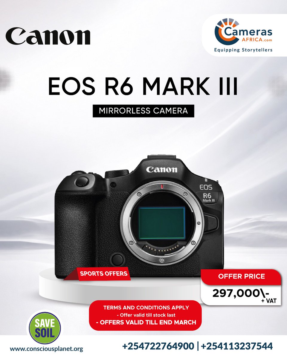 CamerasAfrica's tweet image. Ready to level up your shots? 📸🔥
Our exclusive sports offer is ON till month end! Grab your Canon cameras and lenses at unbeatable deals. Whether you're shooting action or moments this is your shot.
#CamerasAfrica #camerasoffers #CaptureTheAction
