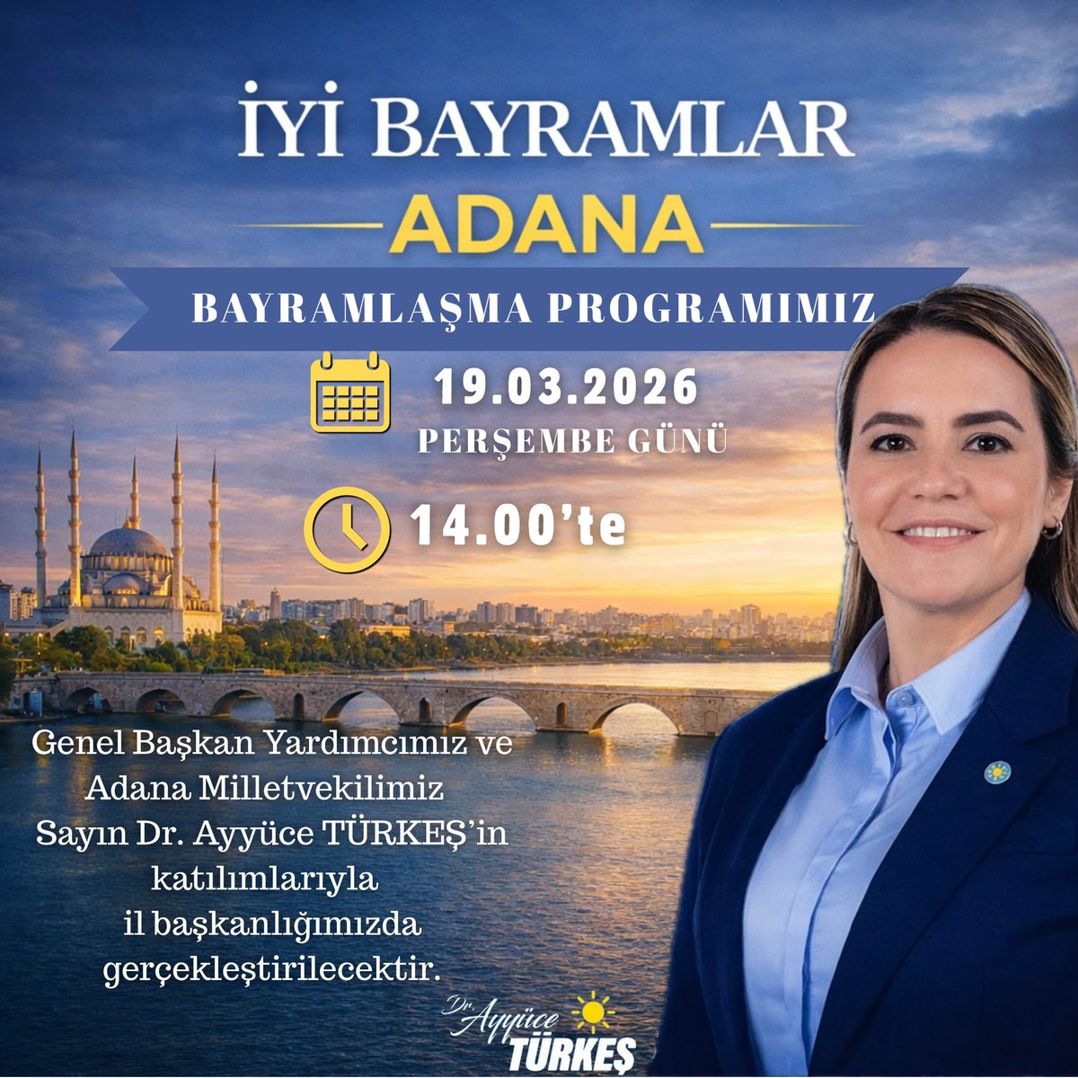 Yarın tüm hemşehrilerimi bayramlaşmaya bekliyorum🇹🇷