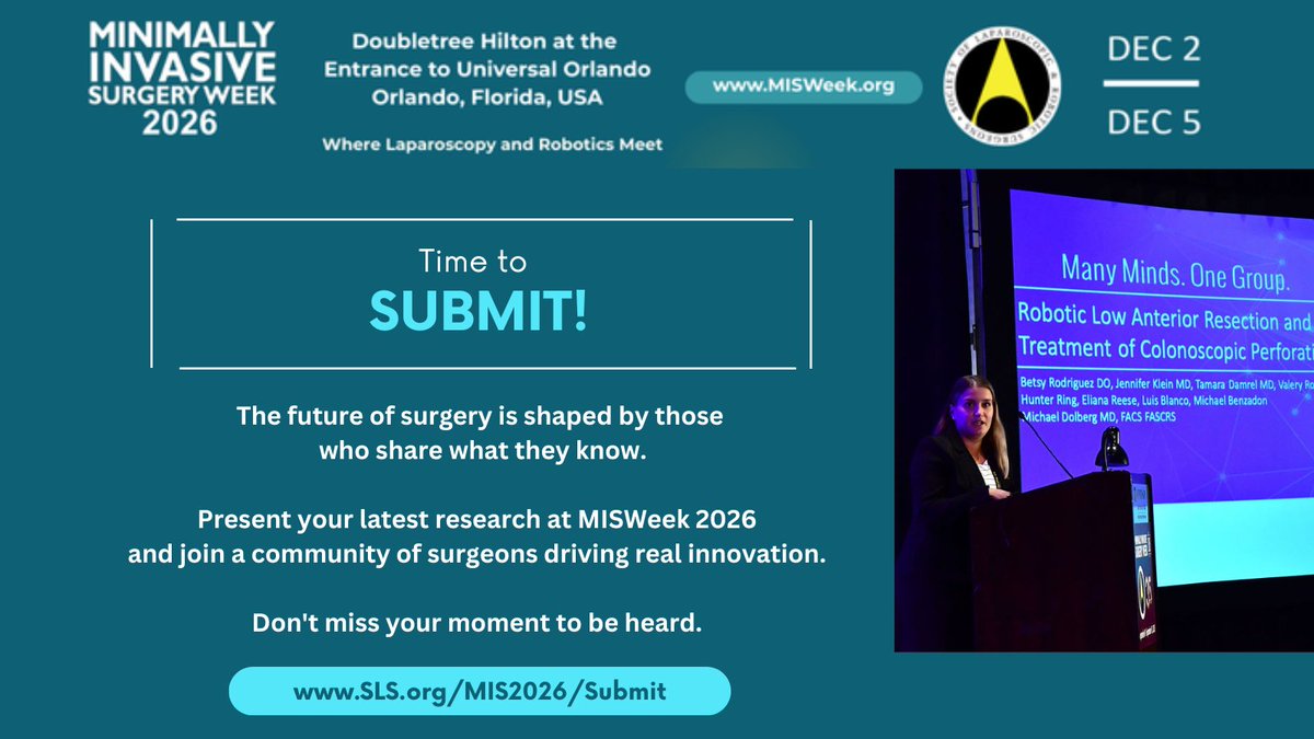 Society of Laparoscopic & Robotic Surgery (SLS) tweet media