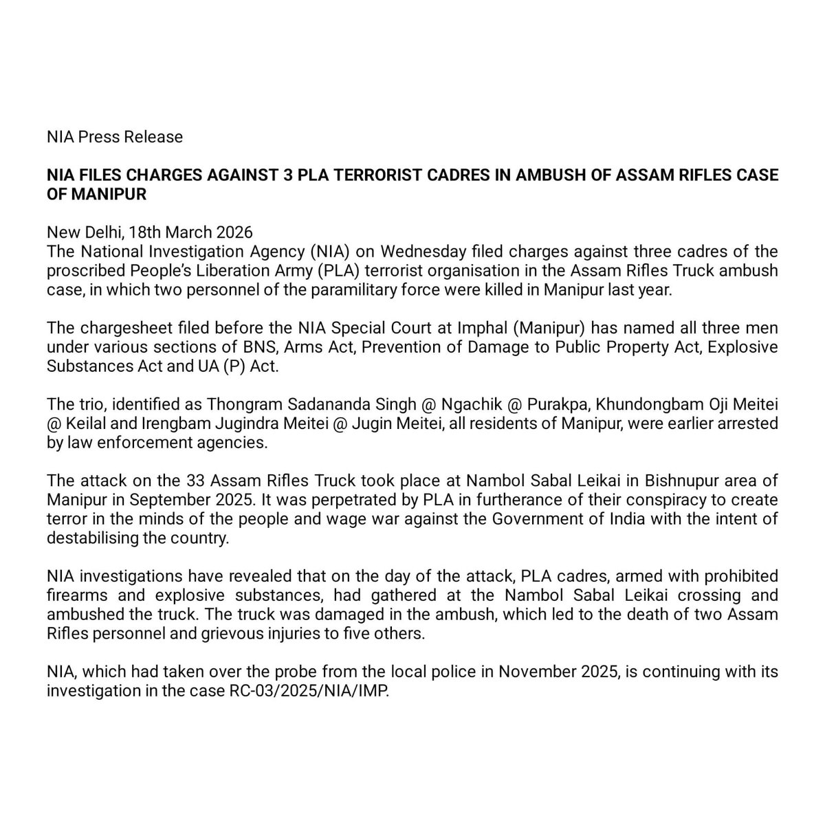 NIA India tweet media