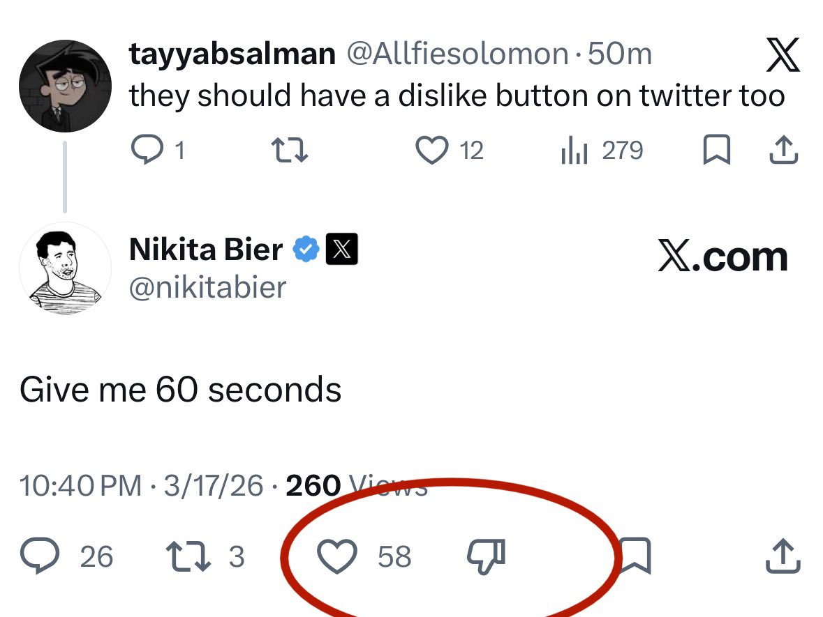 MrGajal's tweet photo. Breaking: Dislike button is rolling out on 𝕏 replies! 👎
Hidden dislikes push junk comments down-finally cleaner threads without drama.
Mine's still missing tho.. rollout phased? 😅
Who's seeing the thumbs-down already? Screenshot or confirm! 🚀
#DislikeButton #DislikeButtonOnX https://t.co/gsFOkaeNmK