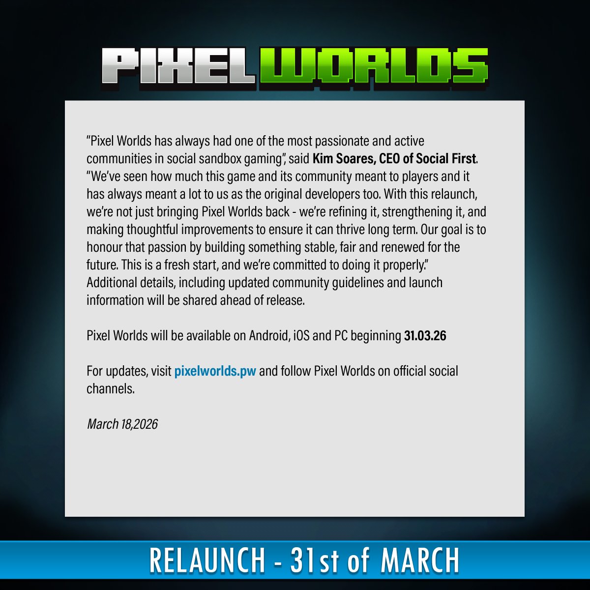 Pixel Worlds Game tweet media