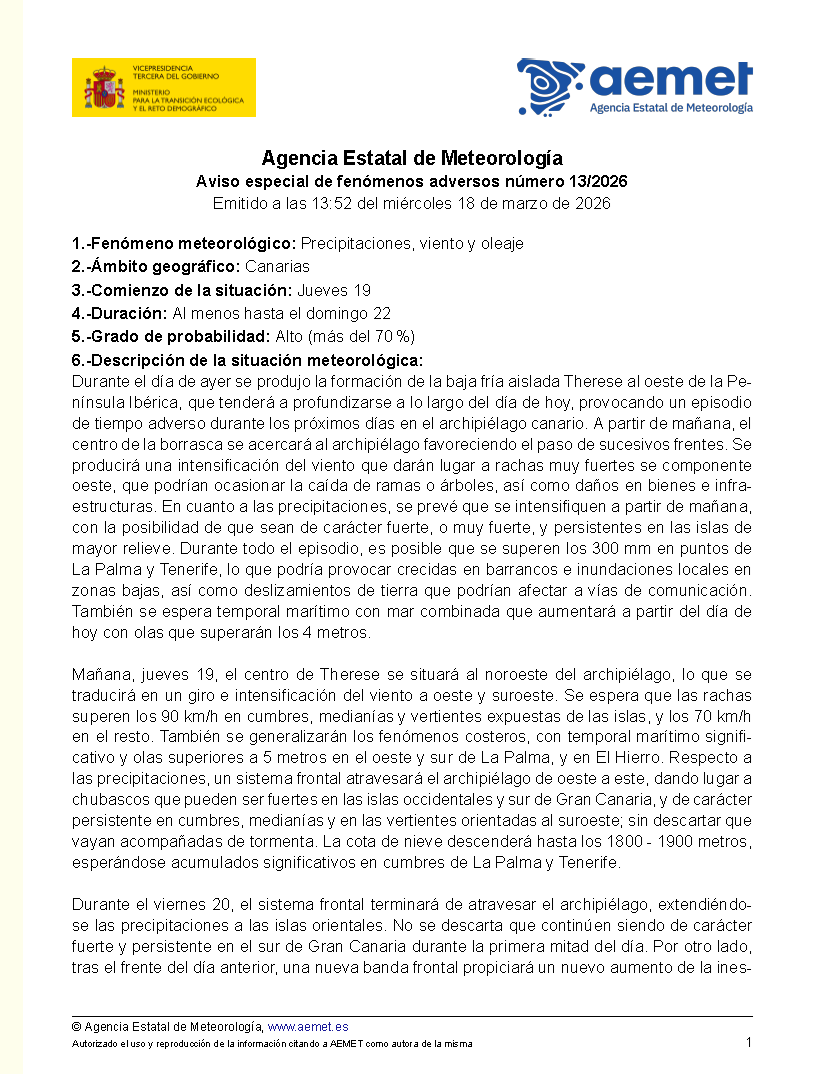 AEMET Canarias tweet media