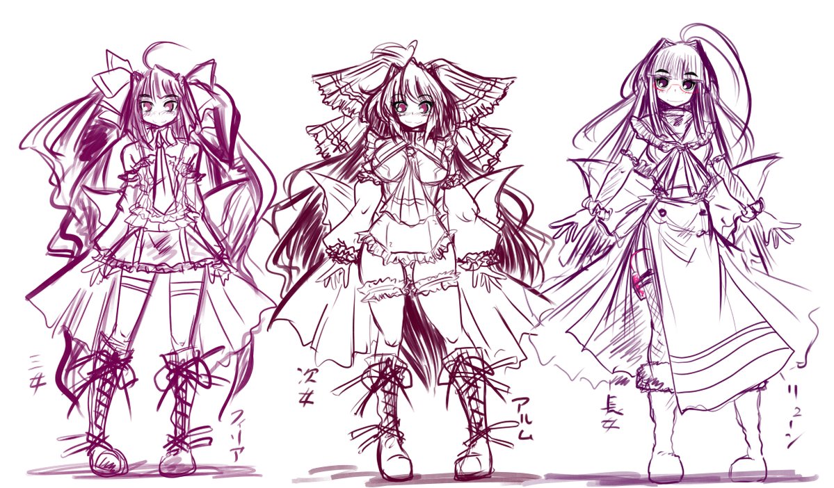 今夜のラクガキ、長女 