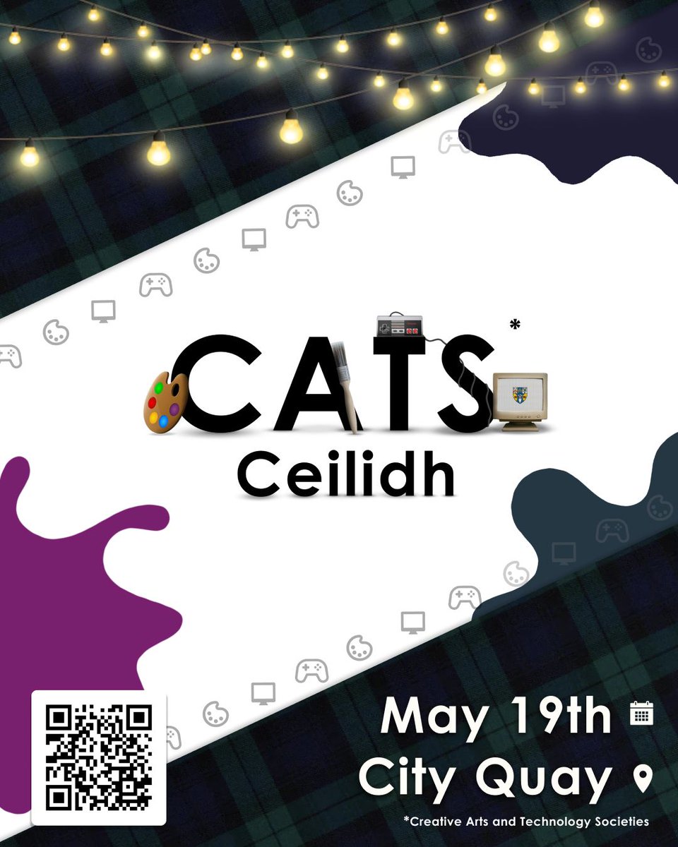 AbertayHackers's tweet photo. Without further ado, we are very happy to officially announce what we have been working so hard on alongside other societies for the student body here at Abertay - The CATS Ceilidh! https://t.co/SqSnjCB2Ri