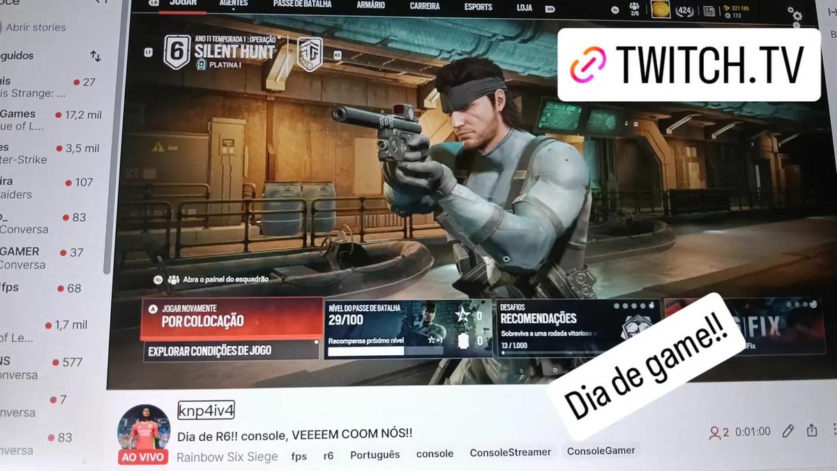 KawePaiva's tweet image. Colem na live pessoal!!

#raimbowsixsiege #R6 #console #gamer #fps