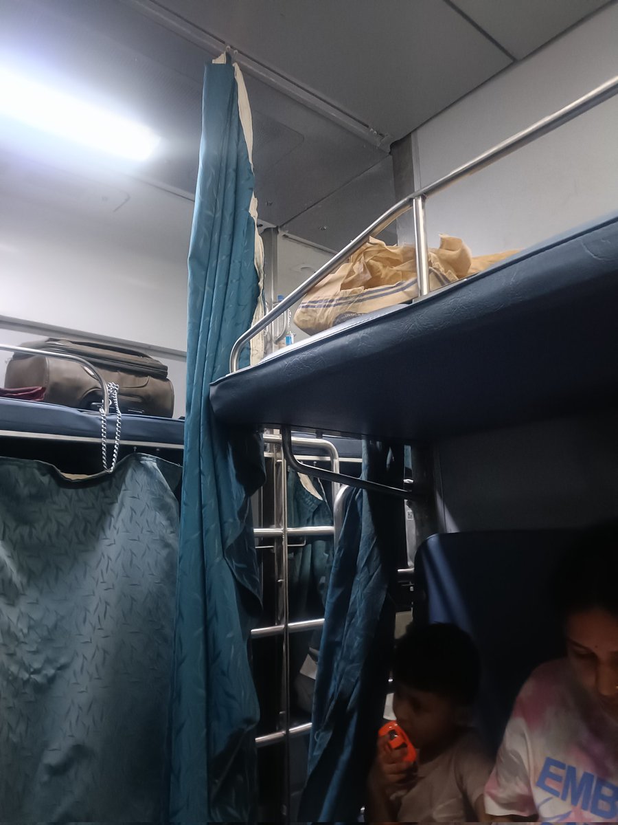 Travelling in AC-2 tier seat No-45  from Nagpur to Pune on 18/3/26. The condition of the curtains is very bad. Torn and hanging. Railway needs improvement as people are paying high prices for the poor services.