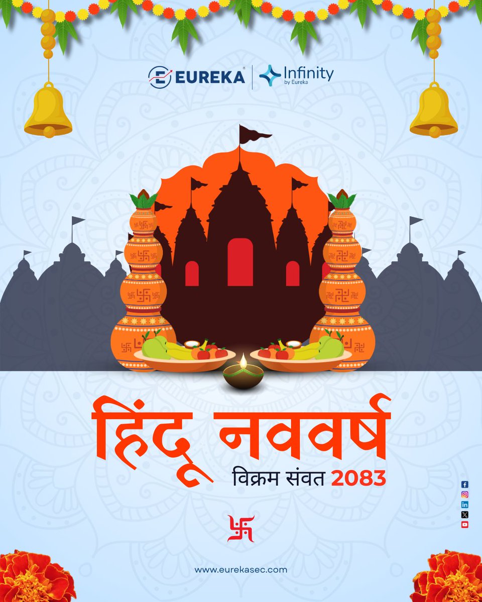 eurekasec's tweet photo. Celebrate the beginning of the Hindu New Year - Vikram Samvat 2083 with renewed hope, prosperity, and smart financial decisions. May this new year bring growth, success, and abundant opportunities in your investments and life.

#HinduNavVarsh #HinduNewYear #VikramSamvat2083 https://t.co/qgPq3EEpee