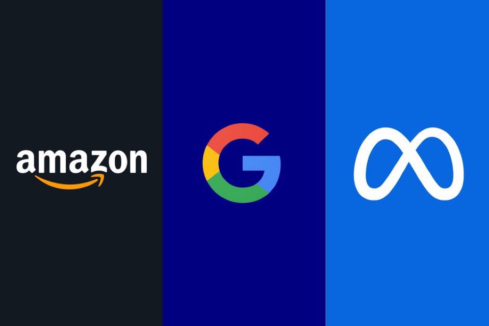 NotA_Bull's tweet photo. 3 stocks I'm buying while everyone else panics.

$AMZN at $200. Target: $350 + by 2028
$GOOGL at $300. Target: $400+ by 2028
$META at $650. Target: $1,000+ by 2028 https://t.co/0wUNy64DMb