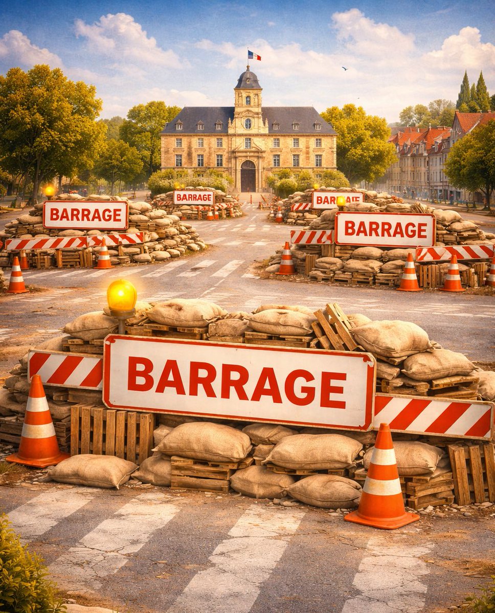 Marcopanzani's tweet photo. Il faut faire barrage à l’extrême droite, barrage à l’extrême gauche, barrage à la gauche, barrage à la droite…  
En fait c’est des élections de barrage, tout le monde veut faire  barrage. 😂 #marseille #paris #lyon #elections https://t.co/oWayx6XRgQ