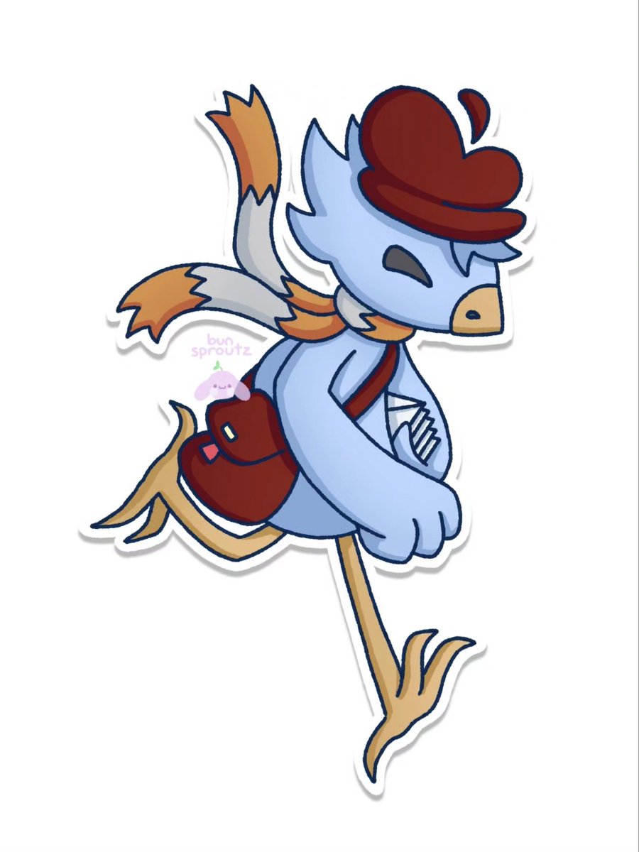 bunsproutz's tweet photo. The Carrier 🐦
He delivers your mail 📨
Another character to add to my story "Unmade" that may or may not become a thing. 

#unmade #bird #oc #originalcharacter #mailman https://t.co/lQKuovkeZr