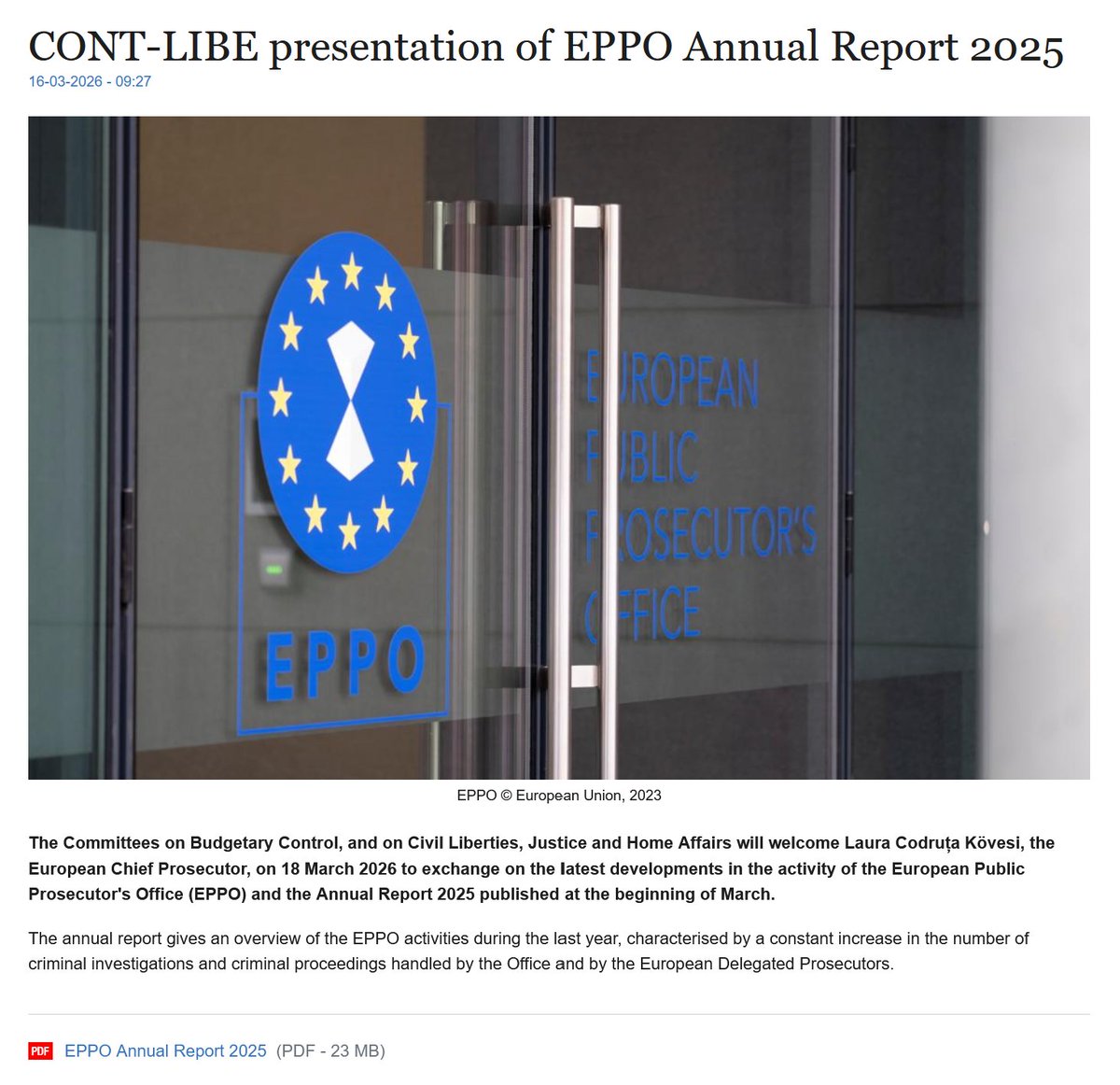 LIBE Committee Press tweet media