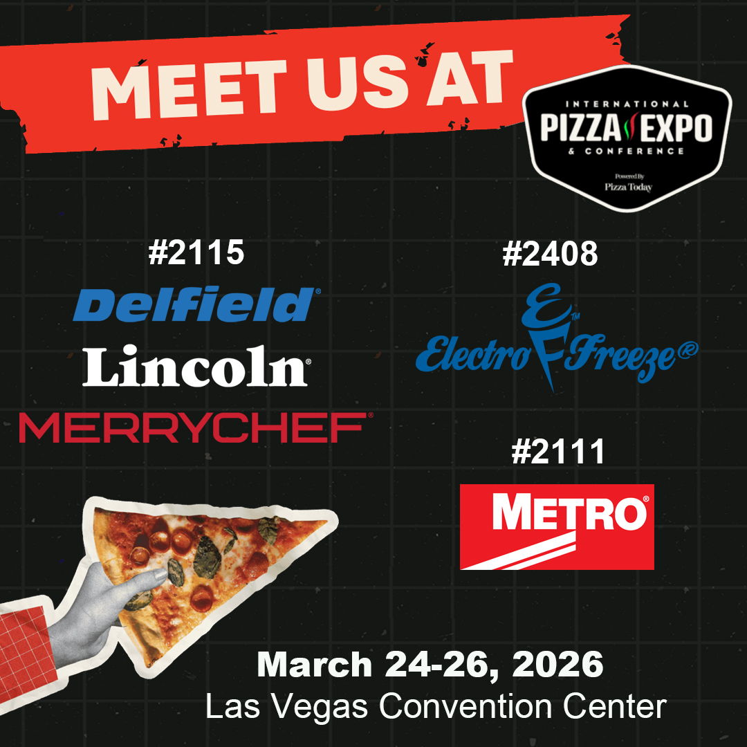 WelbiltInc's tweet image. 🔥 5 brands. 3 booths. Endless possibilities.

Delfield | Lincoln | Merrychef | Electro Freeze | Metro
📍 2111 • 2115 • 2408
Pizza Expo Las Vegas | March 24–26

Kicks off soon! Stop by. See it. Taste it. Elevate your game! 🔥

#Welbilt #AligroupFS #PizzaExpo #Foodservice