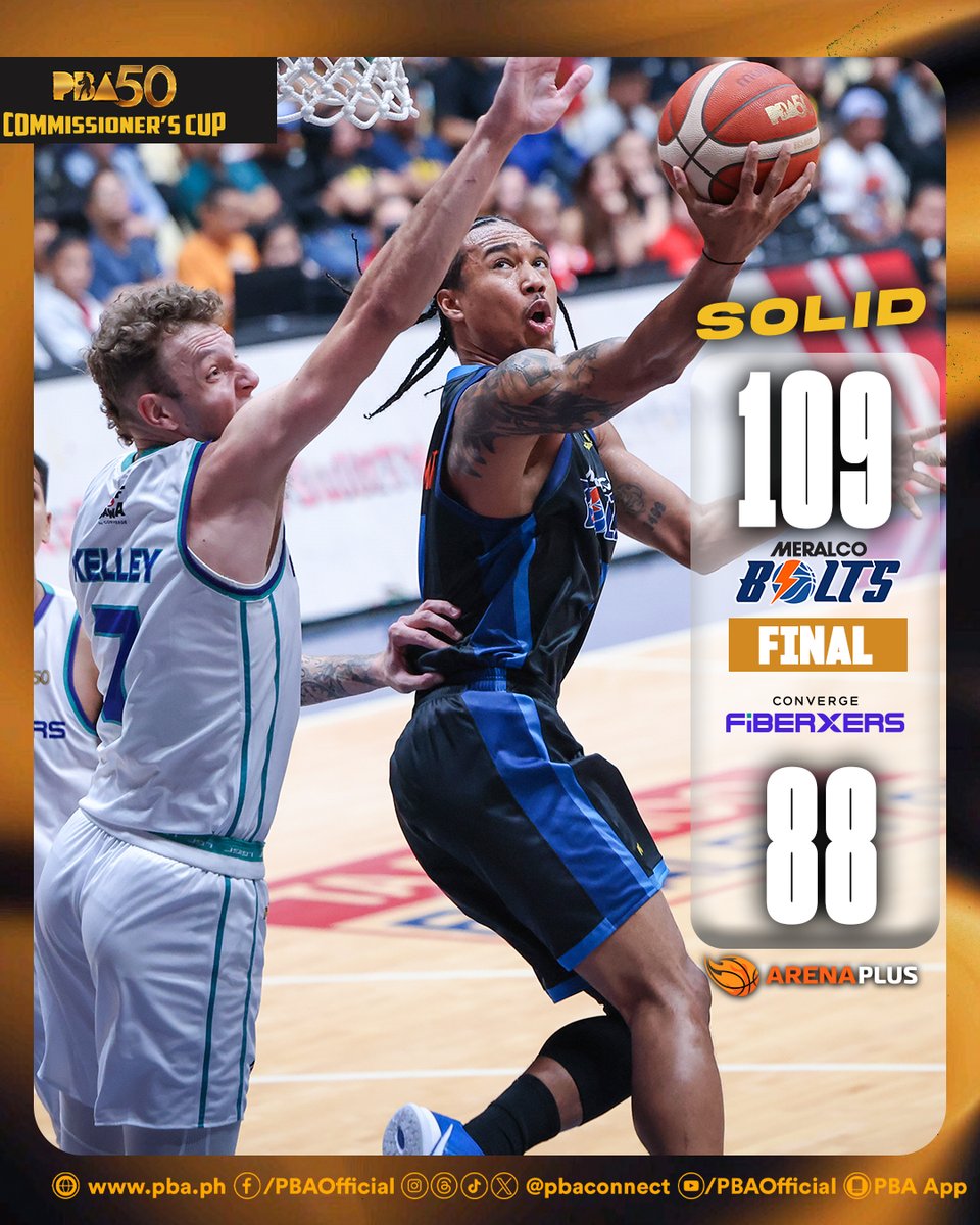 pbaconnect's tweet image. Meralco debuts with a W. 

#PBA50 #PBA50LID