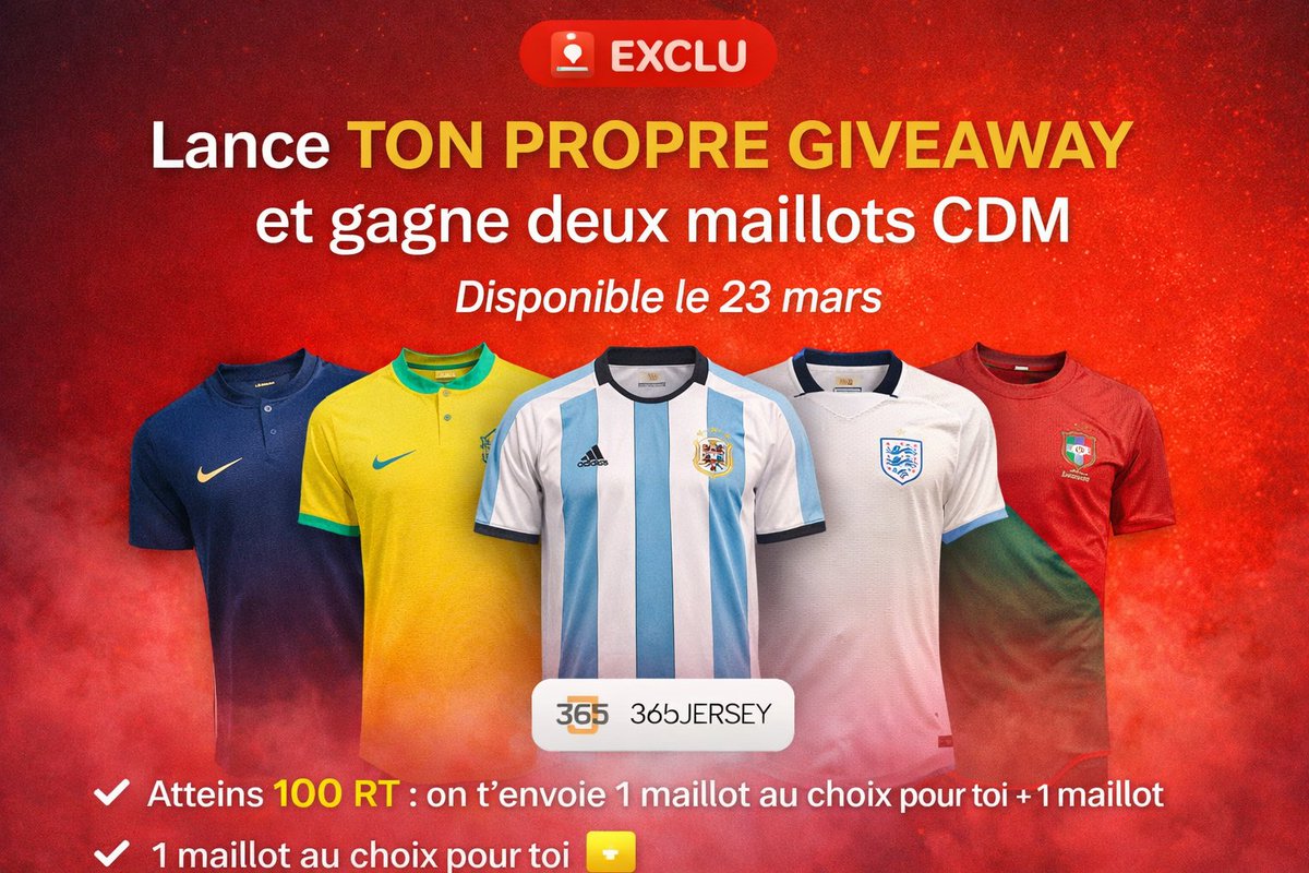 365Jersey | -20% avec le code "365X20" tweet media
