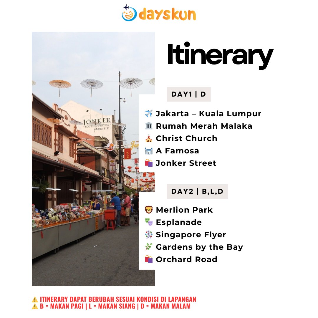 dayskuntour's tweet photo. .
🌏✨ 7D The Ultimate 3 Countries ✈️🌆
.
🔥 Liburan langsung ke 3 negara sekaligus, kenapa ga?
📸 Sekali jalan bisa explore banyak destinasi, lebih hemat waktu &amp; pastinya pengalaman makin seru!
🌍 Cocok buat yang mau liburan maksimal tanpa ribet.
. https://t.co/XUO5KEStum