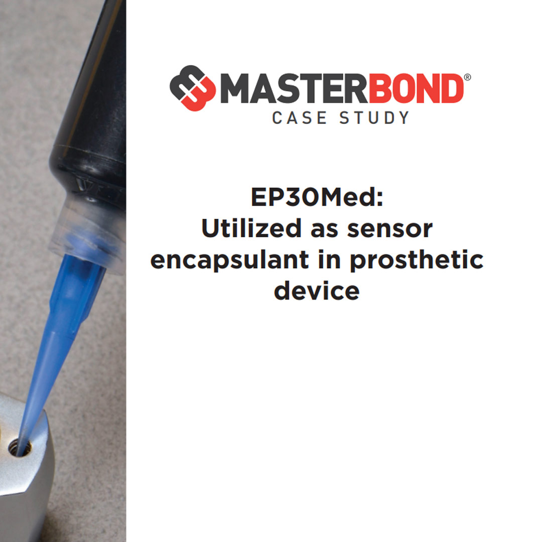 masterbondinc's tweet photo. From sensor protection to biocompatible bonding, adhesives play a critical role in advanced prosthetic technology. See how EP30Med was used to encapsulate sensors in a knee prosthetic device in this real-world case study. Download to learn more:https://t.co/g2blimLHdy https://t.co/YrOKkiqLdQ
