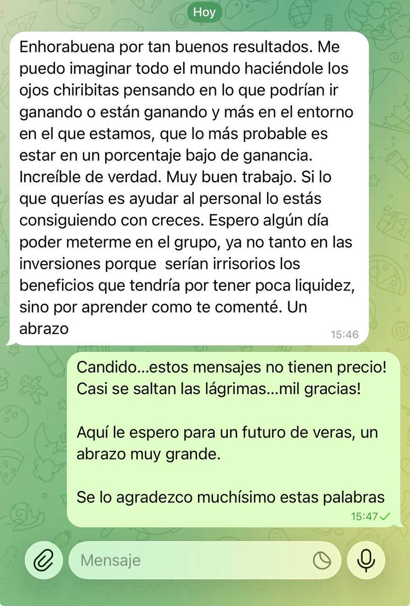 Estos mensajes estos días no tienen precio! Muchísimas gracias senseis!!

Háblame por MD PARA MÁS INFORMACIÓN