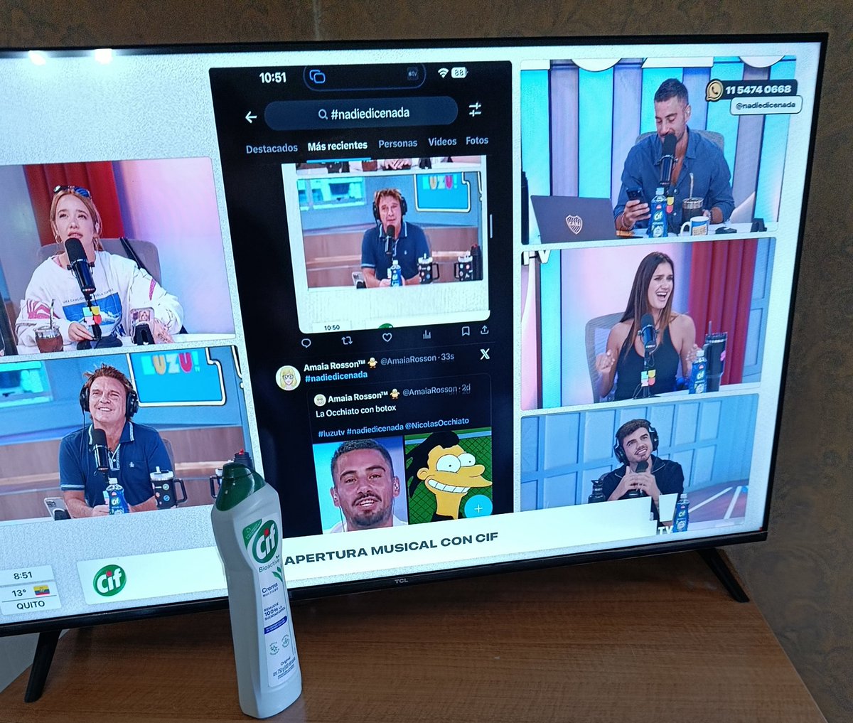 rooci157's tweet photo. Mirando #nadiedicenada   limpiando Con #cif https://t.co/SrTc5FR39i