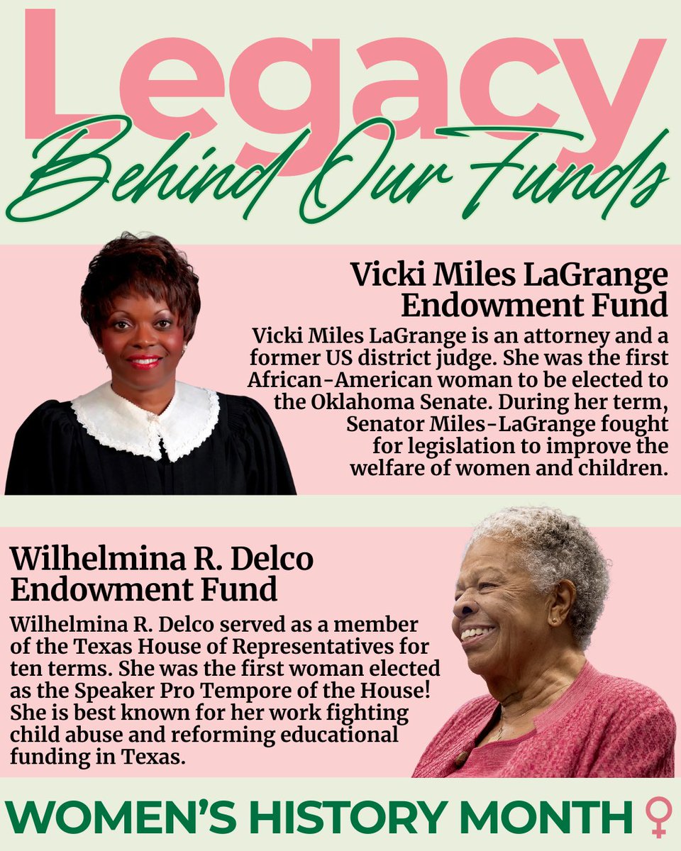 AKAEAF's tweet photo. This week, we’re celebrating the remarkable women whose lives have inspired scholarships that honor their legacy. Apply to these funds at the link in our bio!

#womenshistorymonth #educationaladvancementfoundation #legacybehindourfunds https://t.co/NH5Jpbdwh4