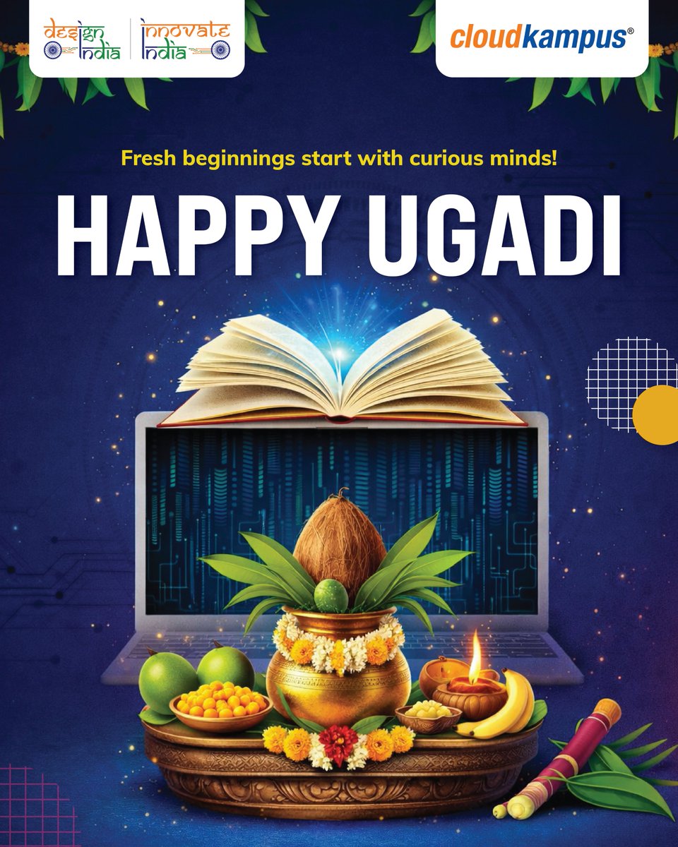 cloudkampus1's tweet photo. A new year begins with curiosity, learning, and endless possibilities. This Ugadi, take a step forward, explore new ideas, and unlock your true potential with the power of knowledge, because every fresh beginning starts with a curious mind.
#HappyUgadi from #Cloudkampus!

#Ugadi https://t.co/4QYjsx41q0