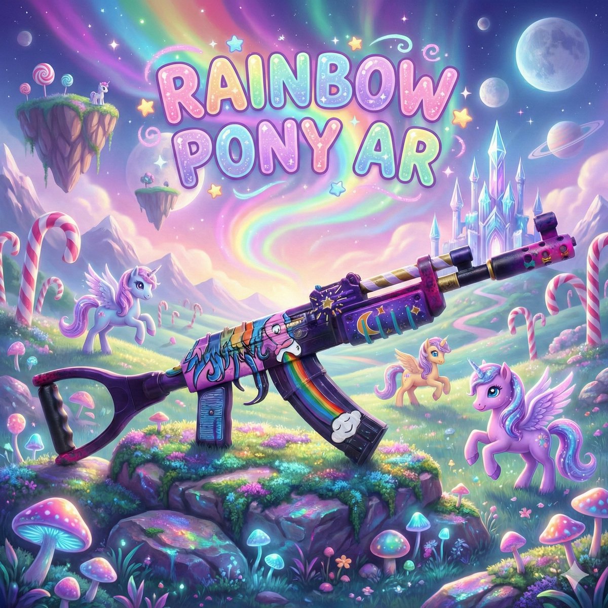 the iconic IRL Rainbow Pony AR. Saddle up your unicorns🦄