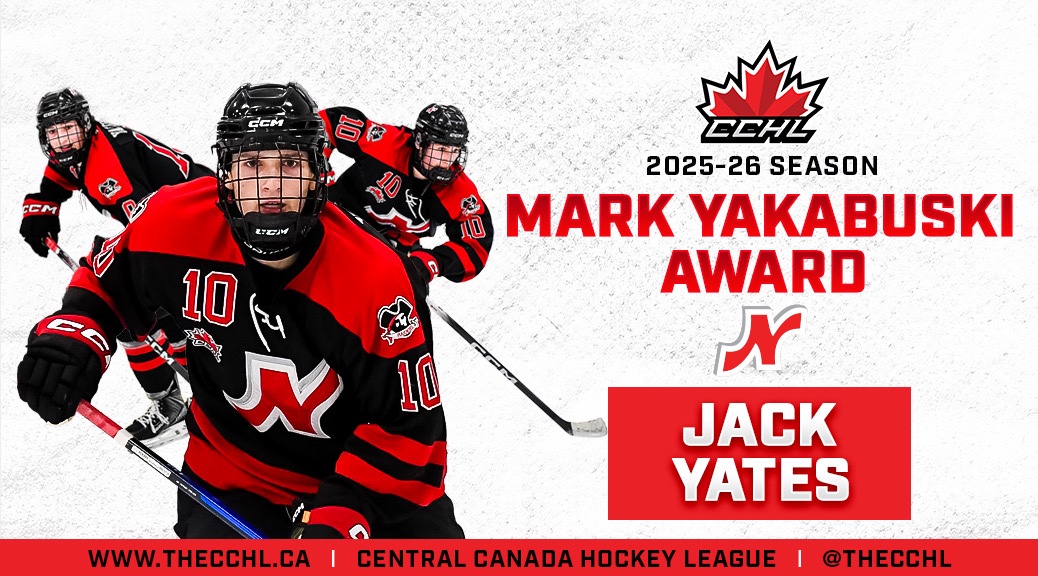 TheCCHL's tweet photo. RELEASE | The Central Canada Hockey League is pleased to announce that Jack Yates from the @Nepeanraiders has been named the recipient of the Mark Yakabuski Award (High School Academic Player of the Year) for the 2025-2026 season. 🏆

📸 https://t.co/qiehJ9NGYH https://t.co/E0c7bPz17D