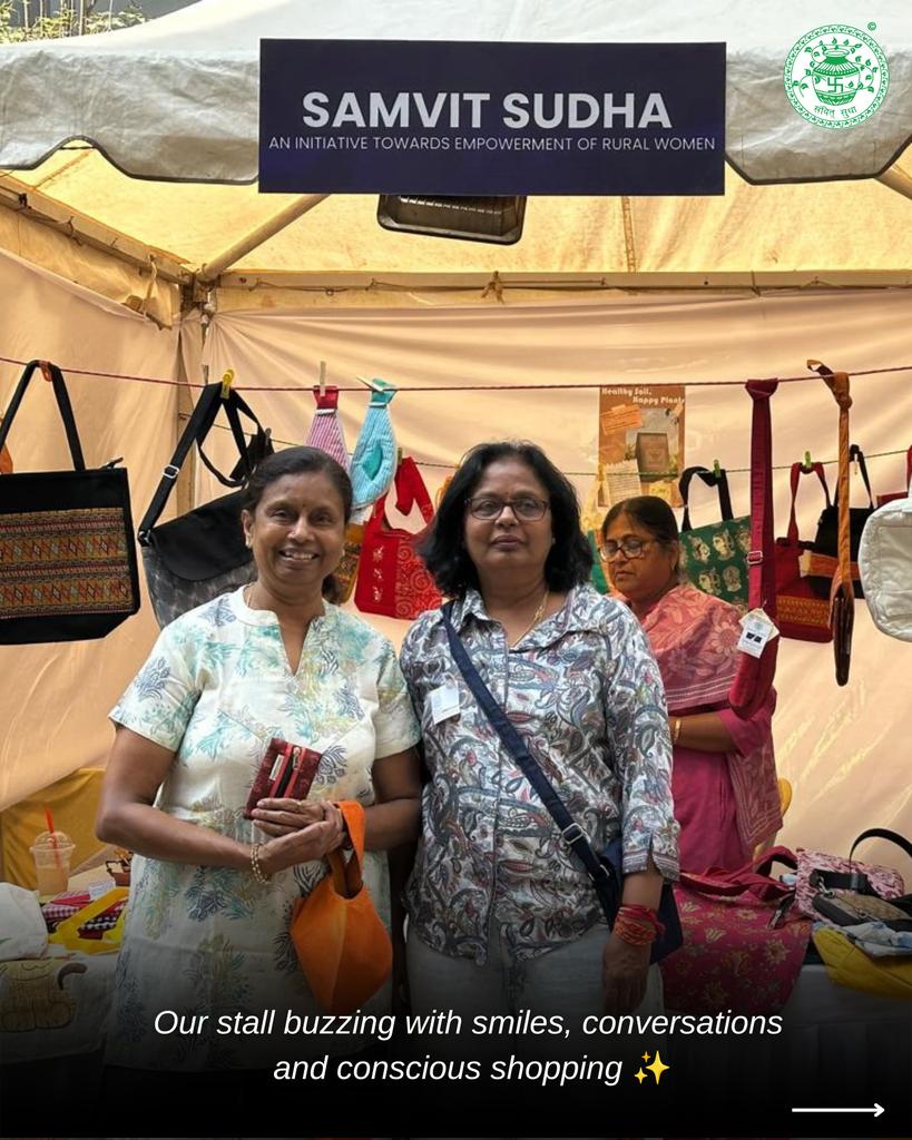 SamvitSudha's tweet photo. What a lovely day at our stall ✨
So many of you stopped by to explore our products. Some even came back with friends to shop again, it made our day! It was also lovely seeing the youth appreciate our products, and we even received a few CSR enquiries! 
Grateful for all the love! https://t.co/NvhJKfpm3n