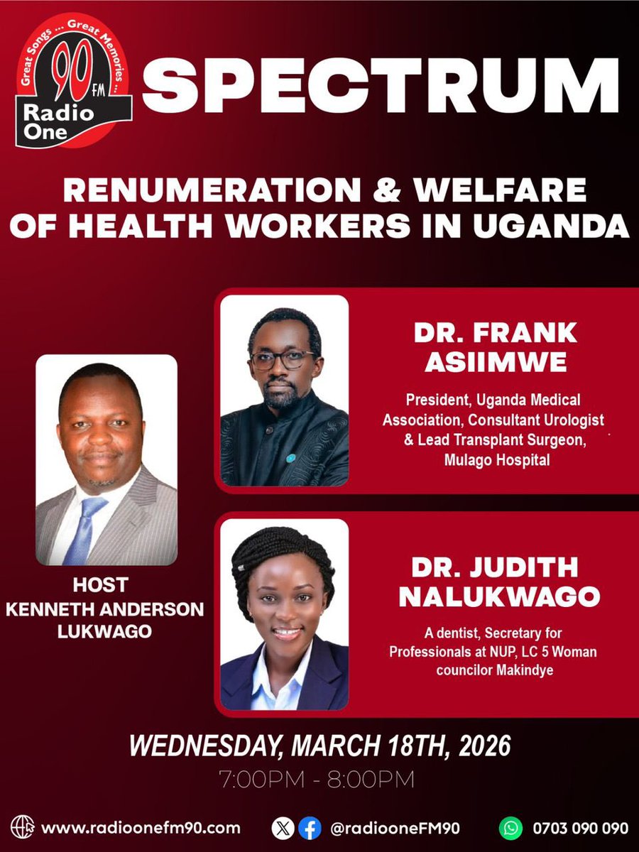 Medical internship payment and deployment have always been a struggle in Uganda as every year presents with its challenges.

Catch us with the <a href="/TheUMAofficial/">Uganda Medical Association</a> President on radon one at 7pm as we explain to you the welfare of health workers in Uganda.