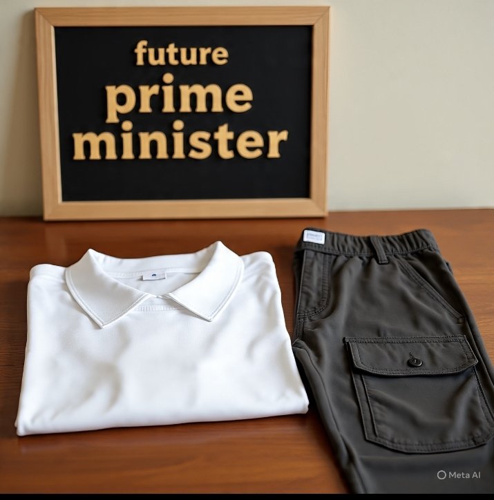 Attention :

Black and White Stripes is always ZEBRA 🦓

White T Shirt, Dark Cargos and putting one hand in pocket means 
always FUTURE PRIME MINISTER ☺️

If u wear this you will remain always FUTURE PRIME MINISTER 🙏

#futureprimeminister 
#India 
#trending