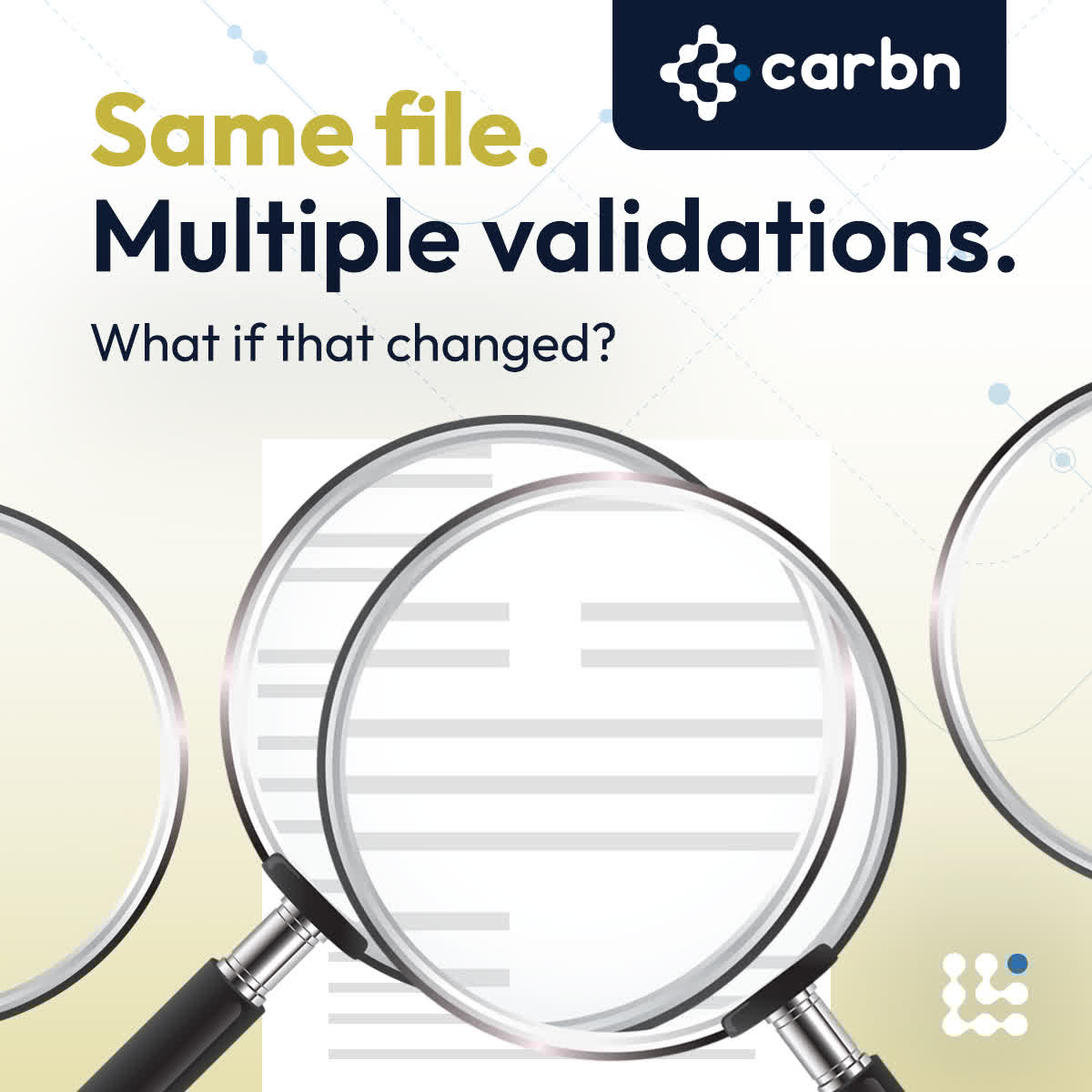 Same file. Multiple validations. Every. Single. Time.

You validated it. Your aggregator re-validates it. Their investor re-validates it after that.

Not because anyone doubts your work — because the industry has no mechanism for... loanlogics.com/products/carbn…
loanlogics.com/demo-request/?…