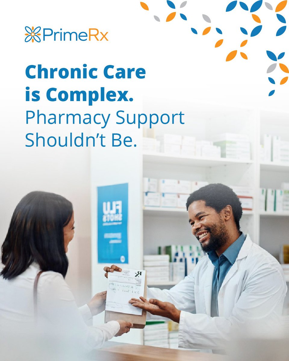 PrimeRx_io's tweet photo. Through Chronic Care Management, pharmacists help patients stay on track with their medications, monitor adherence, and coordinate care effectively. With the right tools in place, pharmacies can streamline workflows while improving patient outcomes.  https://t.co/07Q2mBwaM3 https://t.co/Gc1twejGkA