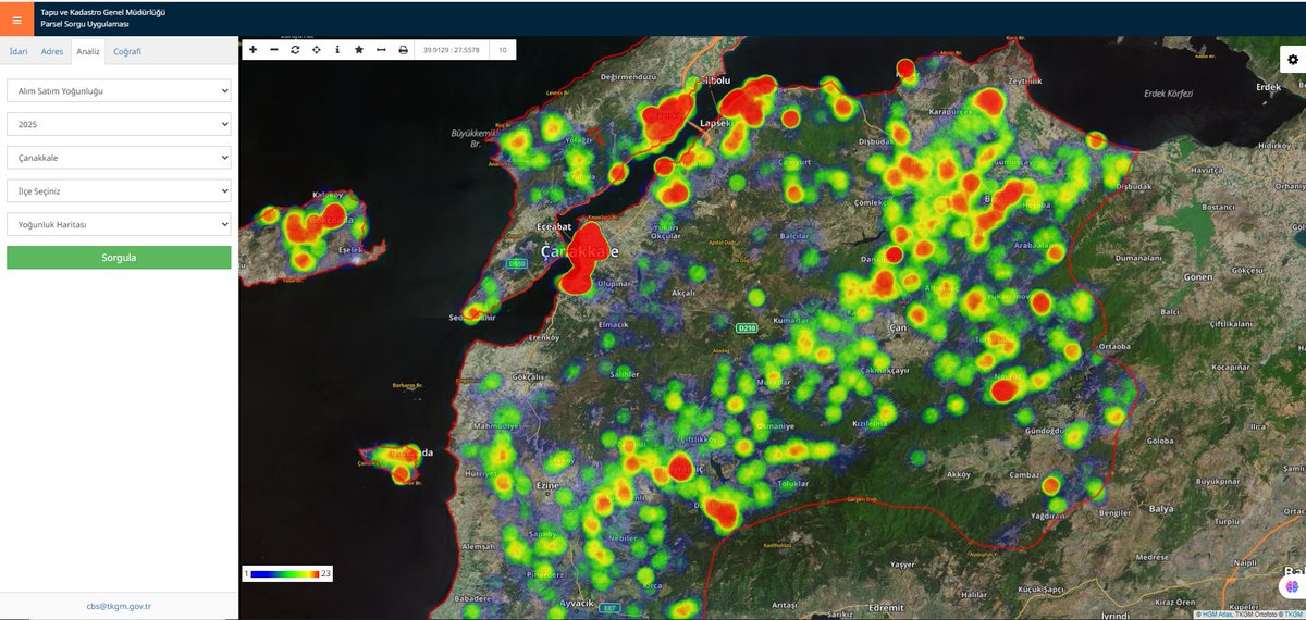 atabeydogann's tweet image. 🏠 Şehrinizde en çok nerede ev satılıyor? Isı haritasıyla öğrenin! 

Tapu ve Kadastro verileri sayesinde hangi bölgede satışların yoğunlaştığını saniyeler içinde görebilirsiniz. Yatırım yapmadan önce mutlaka bakın!

📌 Adımlar:
1️⃣ Google’da “parsel sorgulama” yazın, resmi siteye