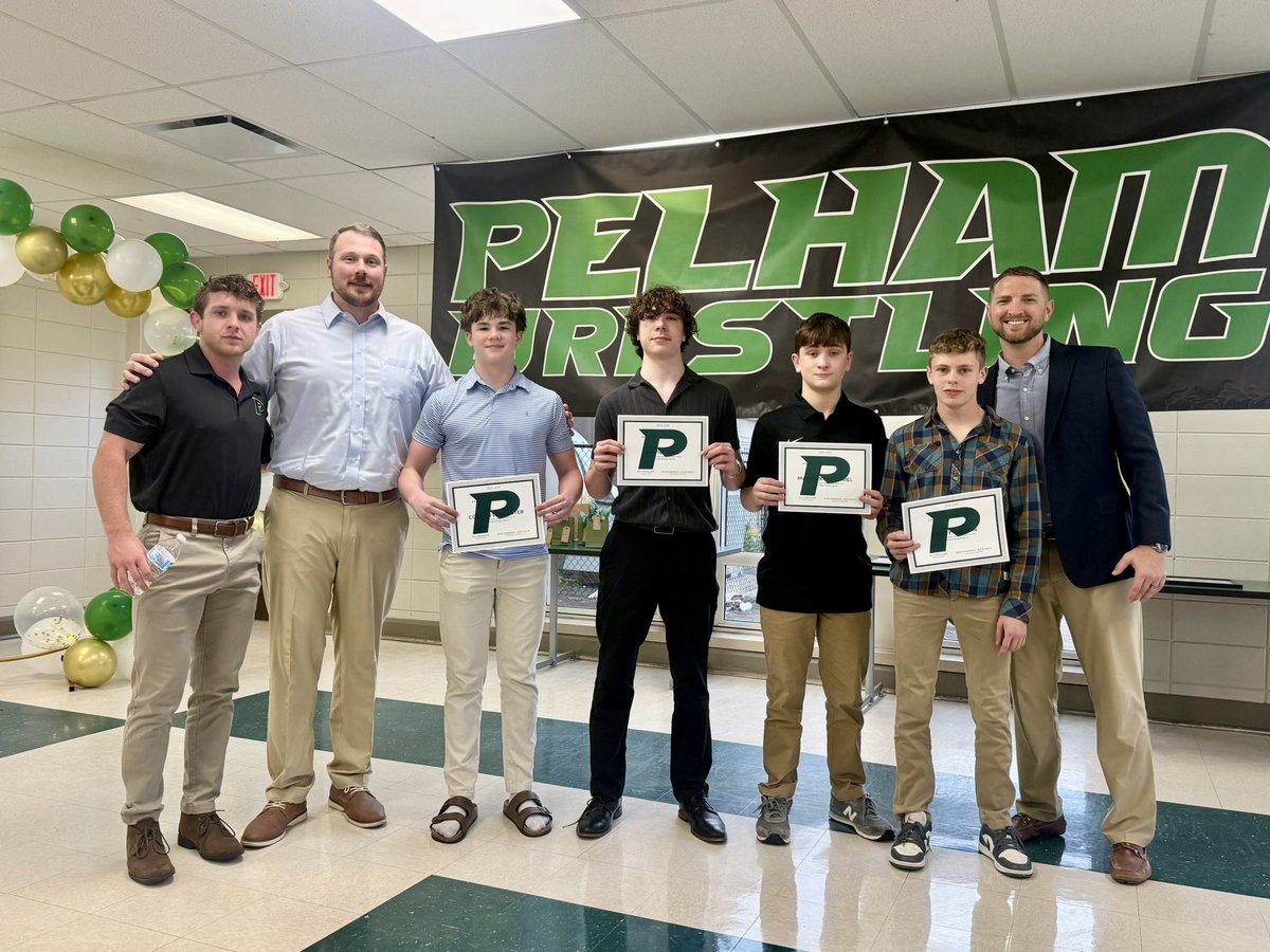 ThePelhamWayWRE's tweet photo. An incredible night celebrating our team at our end of the year banquet! Going to miss these seniors but their future is bright and they left this program better than when they found it! #ThePelhamWay #PelhamWrestling https://t.co/fOrMlSEAbX