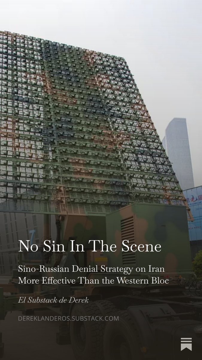 dk_landerosintl's tweet photo. No Sin In The Scene - Sino-Russian Denial Strategy on Iran More Effective Than the Western Bloc
Read full article on Subtack ➡️ https://t.co/xSsiNkVGqK
#Iran #Russia #China #Teheran #Israel #DenialStrategy #Geopolitics #HybridWarfare #AssymetricWarfare https://t.co/yd5FamikJ1